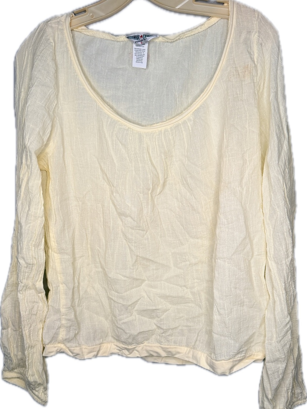 Hard Tail Forever Yellow Cotton Top nwot